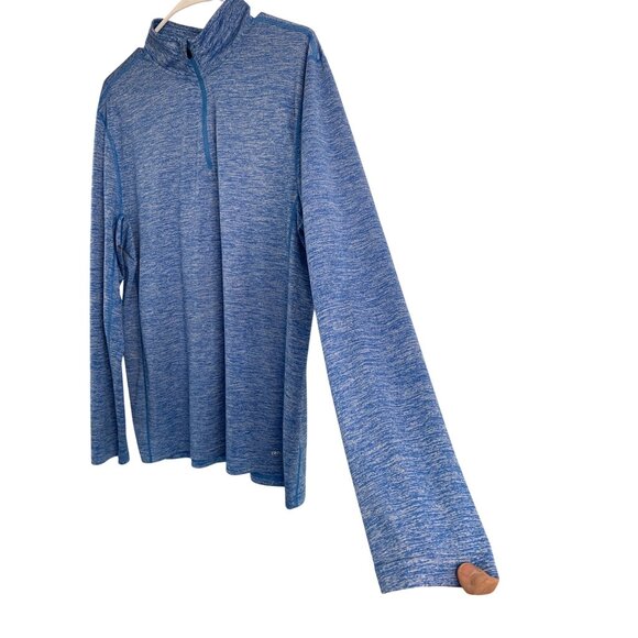 Tek Gear Mens L Blue Long Sleeve 1/4 Zip Athletic Pullover 8925 GUC Performance - Picture 3 of 6